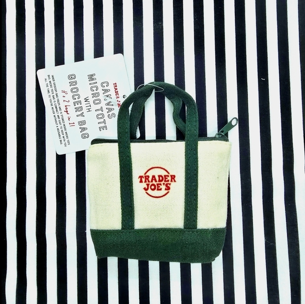 Trader Joe's Canvas Micro Tote Green